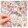 10/30/50pcs Cute Cartoon Retro Pink Collage Doodles Stickers Waterproof Graffiti Luggage Stationery Aesthetic Art Sticker Decor