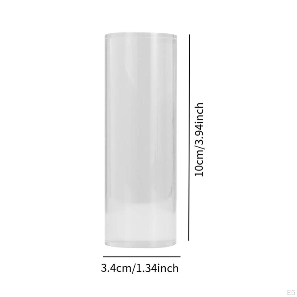 Acrylic Cylinder Display Stand, Clear Block Photography Base Holder, Closet Organizer, Rings
