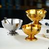 Salad Cup Safe Stainless Steel Ice Cream Cup Gold Silver Dessert Bowl With Ice Cream Spoon Accessories Household Kitchen Tools