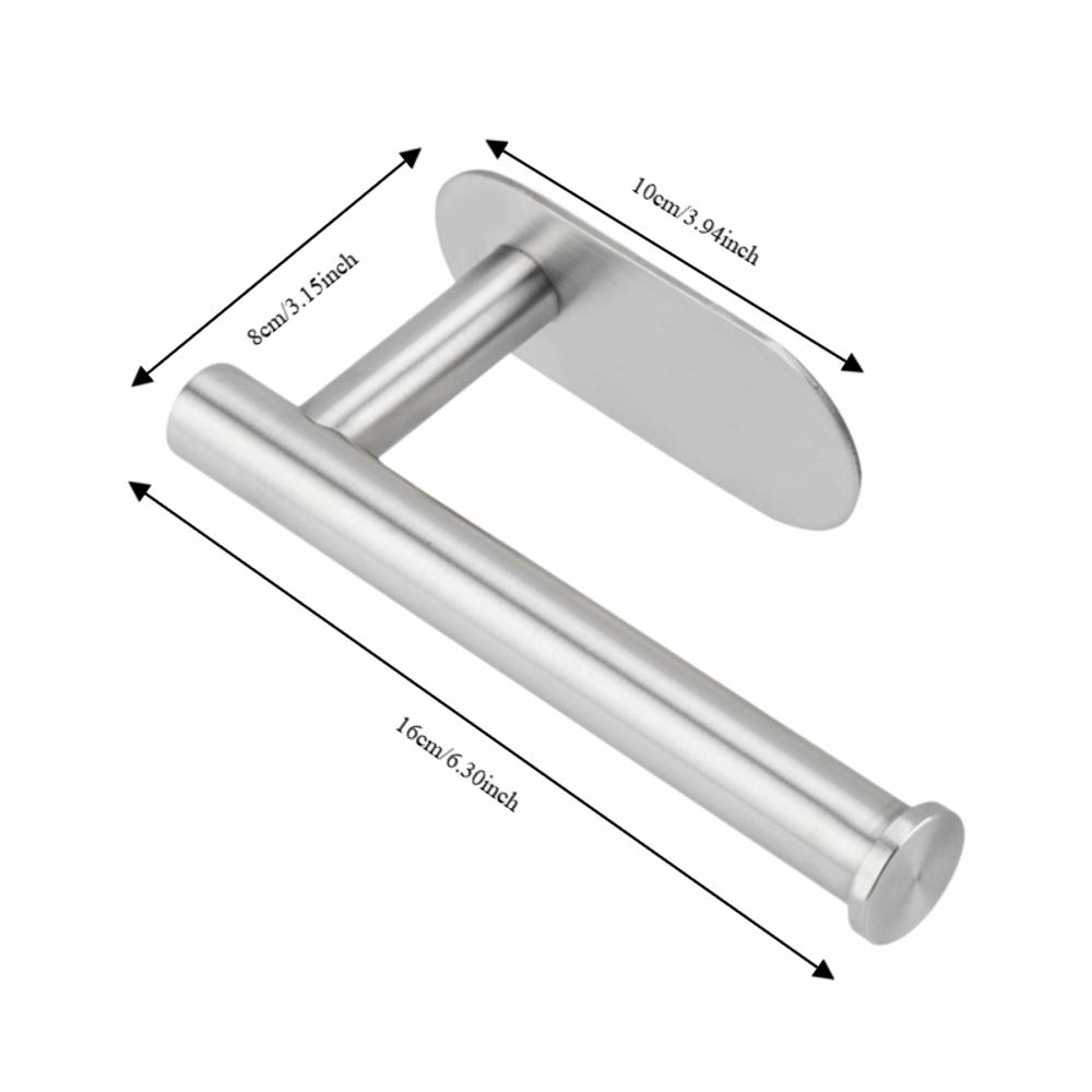 Wall Mount Tissue Roll Rack Silver Paper Roll Holder Durable Paper Roll Rack  Space Saving