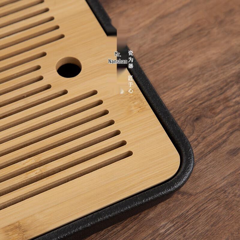Nanshan Mr. Black Pottery Rectangular Water Storage Kung Fu Tea Tray