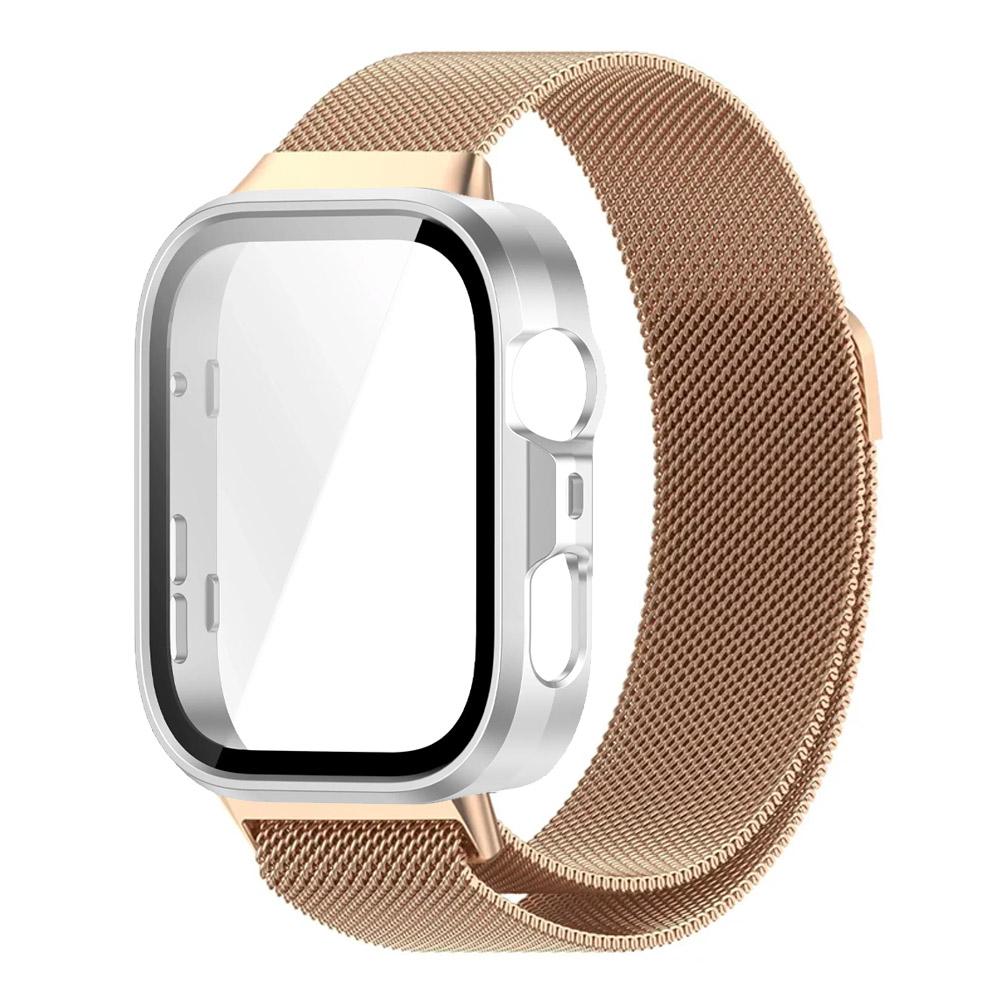 PC-Gehäuse + Metall-Mailänder Armband für Huawei Watch Fit 3/4/4 Pro Displayschutz-Stoßfänger Bequemes Armband für Huawei Watch Fit 4 Pro
