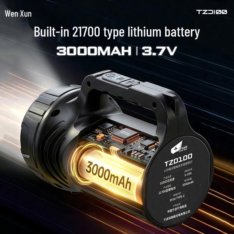 Multifunctional Portable LED Searchlight Flashlight