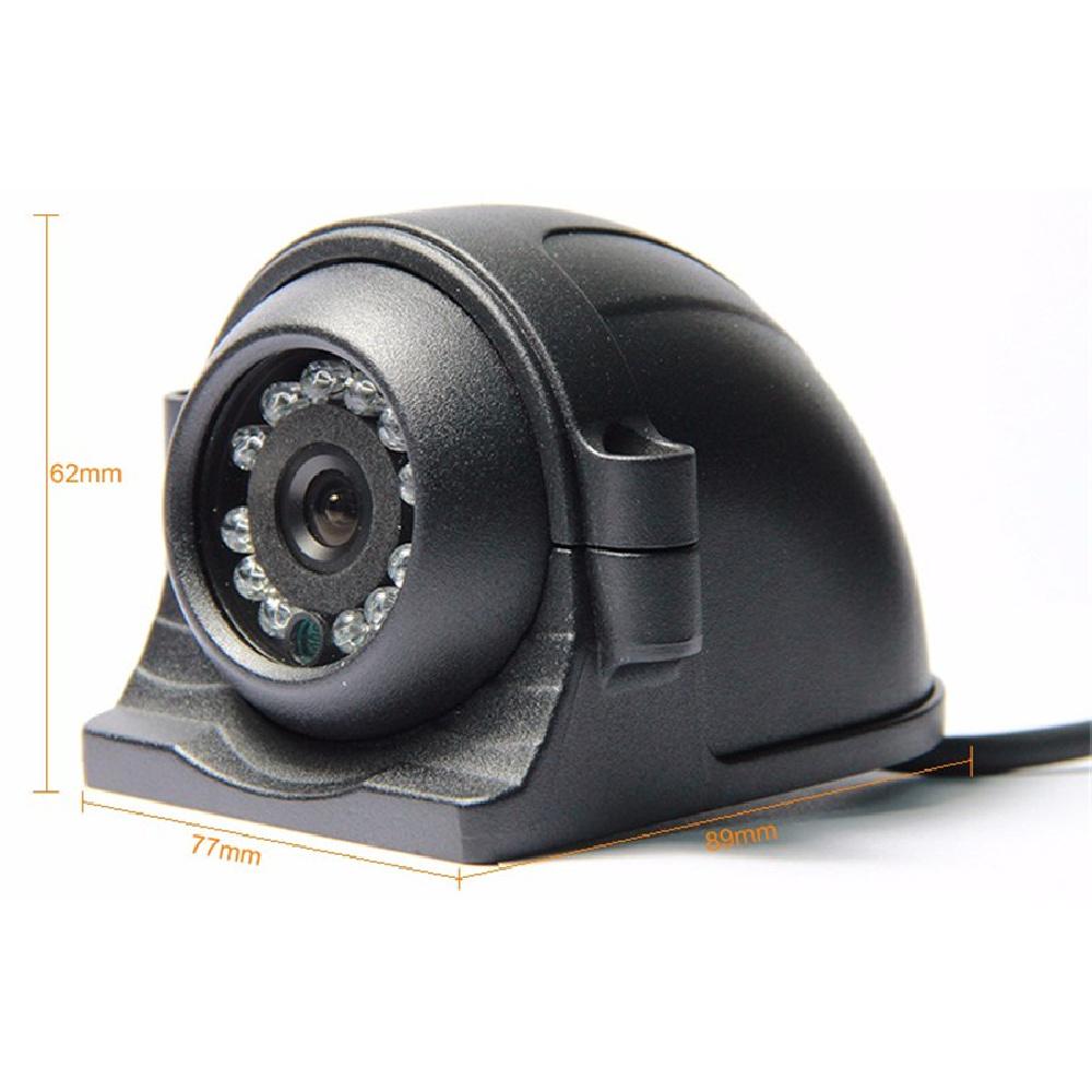 4 Pin 12V-24V CCD Side View Camera IR LED for Truck Bus Van Parking System