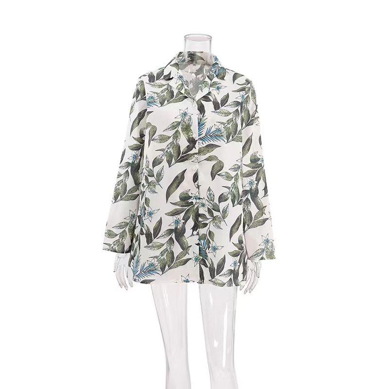 

Western Style Fashion Print Top Shorts Leisure Two-piece Set Printed Shirt and Shorts Set Printed S