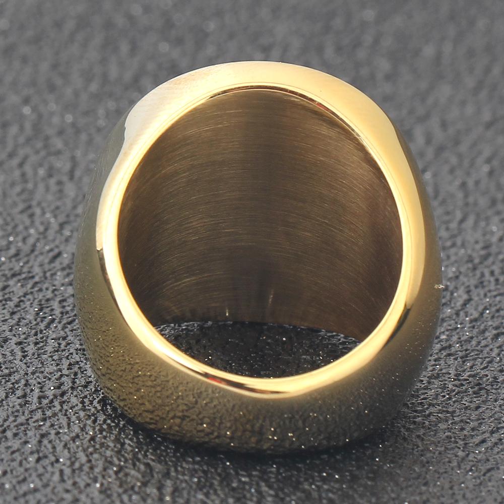 Fashion Tetragrammaton Viking Rings For Man Wahyeh Magical Blessed Pentagram of Solomon Amulet Stainless Steel Punk Male Ring