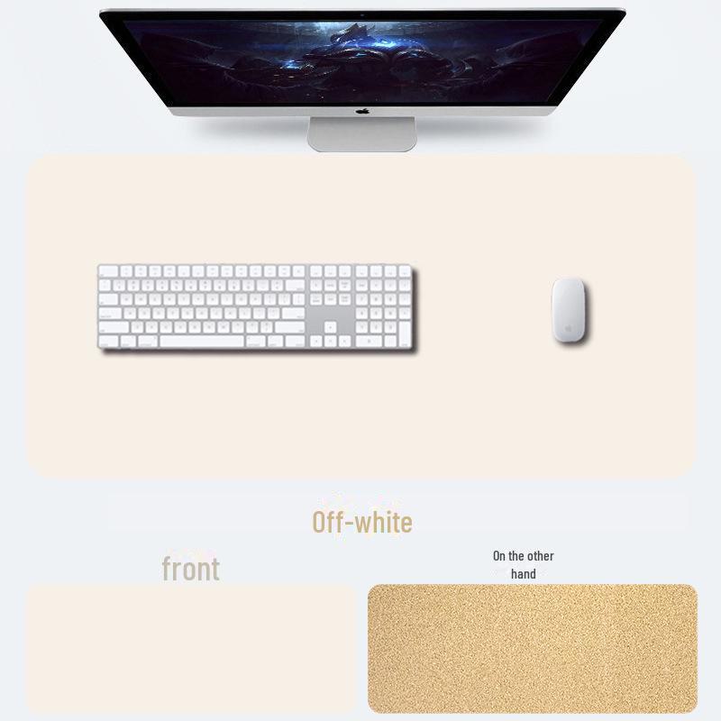 Custom Oversized PU Leather Cork Mouse Pad - Waterproof, Anti-fouling Desk and Writing Pad with Logo Printing Option