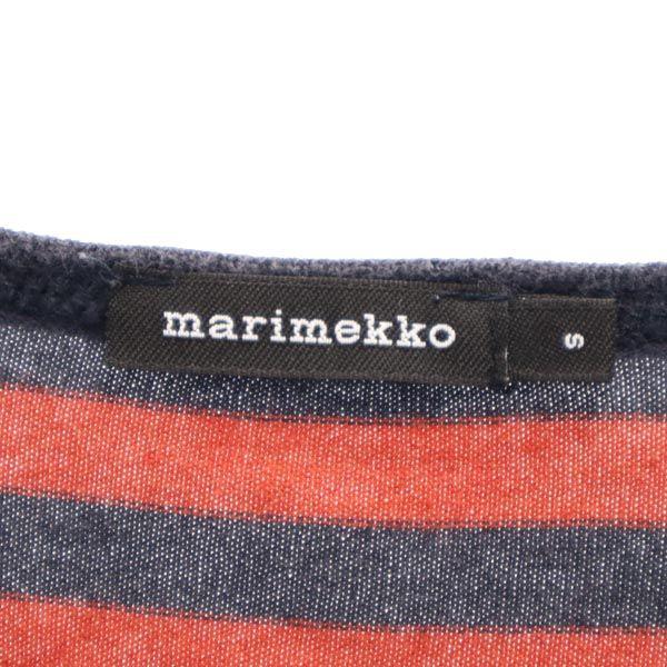 marimekko border Long sleeve one piece S Red series Women Used