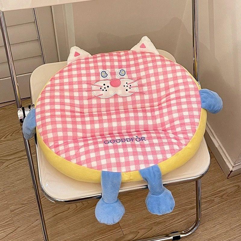 Cartoon Square Cotton Cushion, Reliable and Dual-use for Sitting, Comfortable and Stress Relieving Home Decoration, Seat Cushion