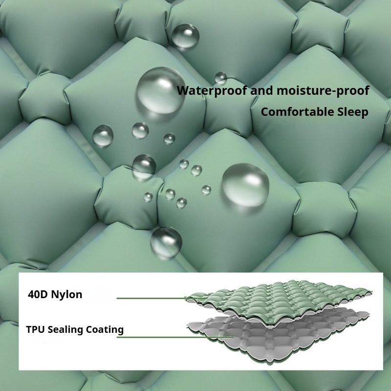 Outdoor Nylon TPU Inflatable Mat Portable Light Tent Mat Single