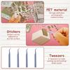 Pegatinas 3D para Casa DIY Lindas Versátiles Pequeña Casa Escena de Casa Pegatinas Reutilizables Pegatinas de Escena de Dibujos Animados Seguras Miniatura 3D