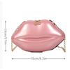 Chain Tote Bag Mobile Phone Bag Messenger Bag PVC Handbags Lips Shape Chain Shoulder Bag Mini Crossbody Messenger Lip Satchel