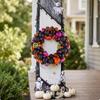 Halloween Wreath Black Bead with Arachnids Spooky Door Hanging for Homeowners, Party Hosts,