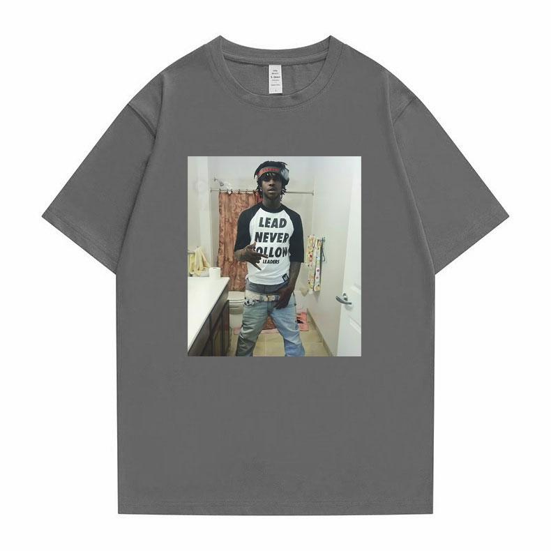 2026 SpringSummer Rap Artist Chief Keef Lead Never Follow Leaders Funny Emoji Printed Mens Cotton TShirt