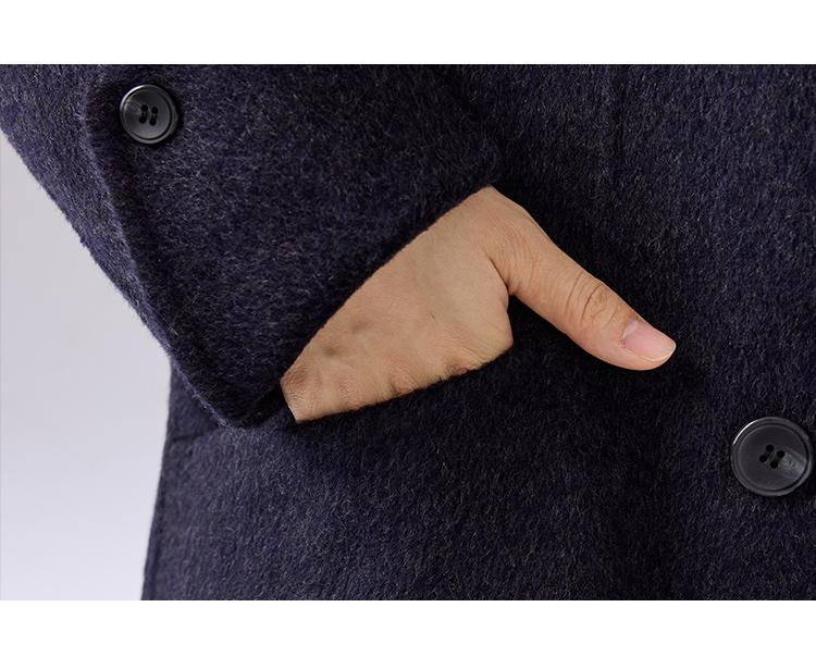 [100% Sheepskin Long Coat] Autumn/Winter Suit Collar Double Breasted Loose Luxury Women's Coat