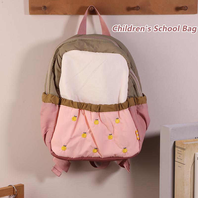 Embroidery Children'S School Bag Fashionable Cute Lightweight Kindergarten Trendy Backpack Luggage Bag