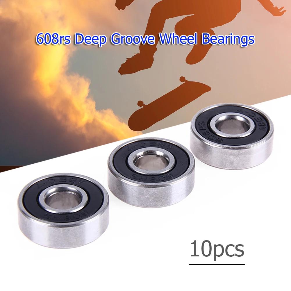 20/10pcs Ball Bearings 608zz/608rs ABEC-9/7 Miniature Bearings Deep Groove Inline Roller Bearing Carbon Steel for Skateboard