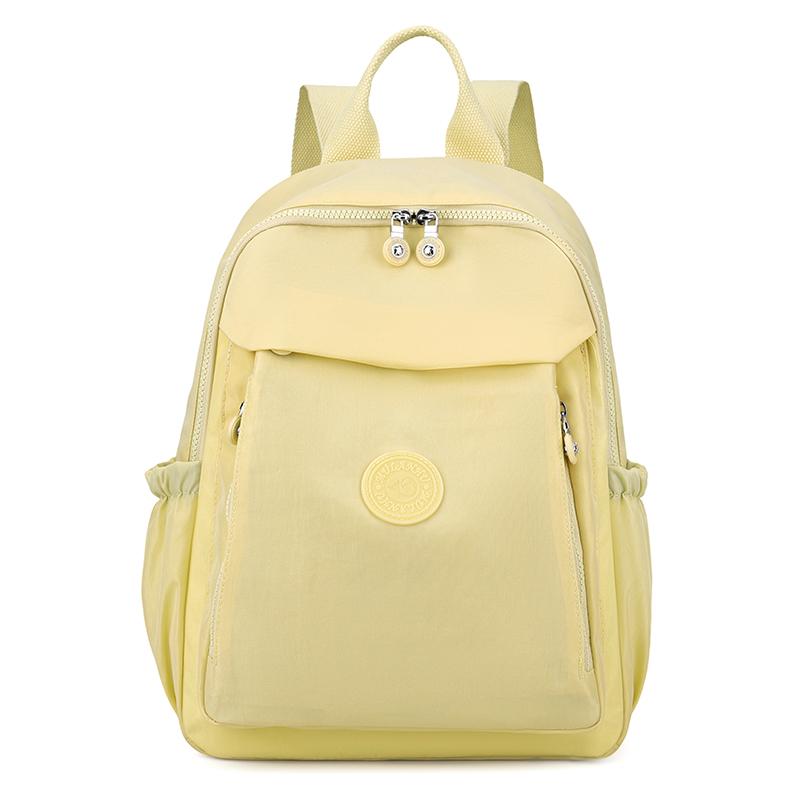 Solid Color Backpack Women Commuter Large Capacity Nylon Lightweight Backpack