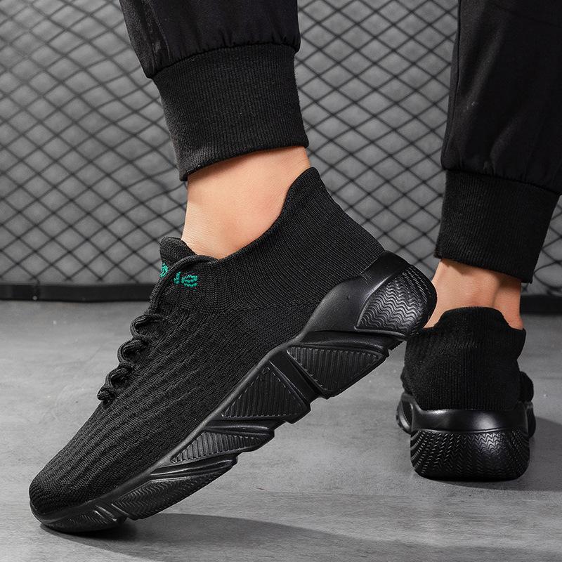 

Мужские кроссовки, женская обувь, теннисные трендовые носки, прогулочная обувь, большой размер 35-47, дышащие повседневные беговые летние зеленые мокасины 46 чёрный