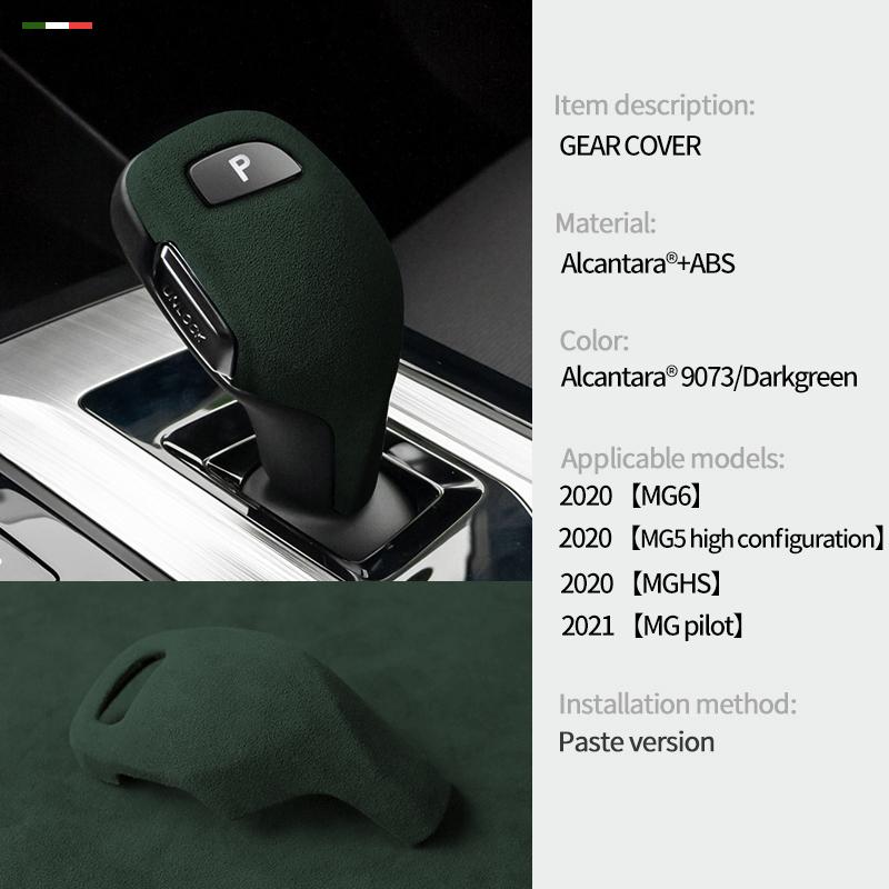 For Mg GT MG5 MG6 HS Accessories Car Shift Knob Head Trim Cover Sticker Alcantara suede Interior Modification Product Styling VV222