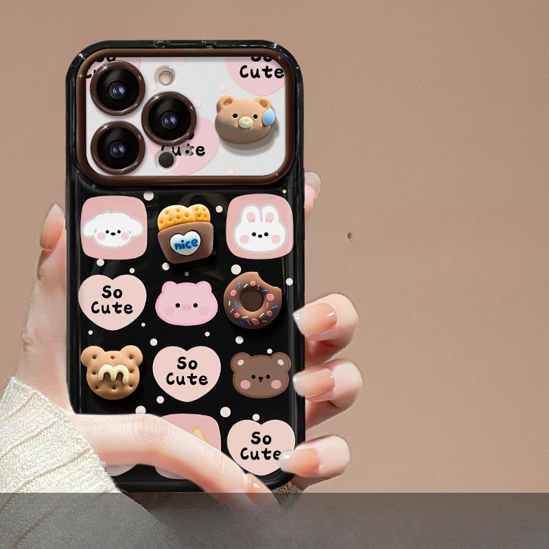 

Подвеска в виде куклы-медведя, подходящая для мобильного телефона Apple 15, чехла для iPhone 13 Pro Flip Mirror XSmax, симпатичная iPhone 6s Plus