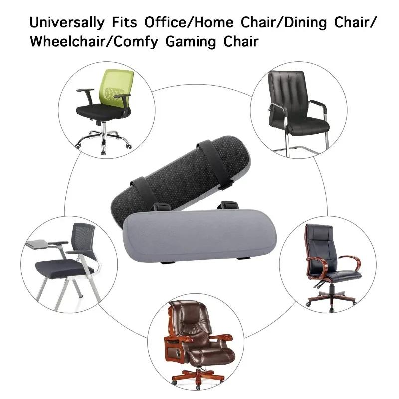 2PCS Soft Armrest Cushion Memory Foam Home/Office Chair Arm Rest Covers Computer Gaming Elbow Cushion,Removable Washable