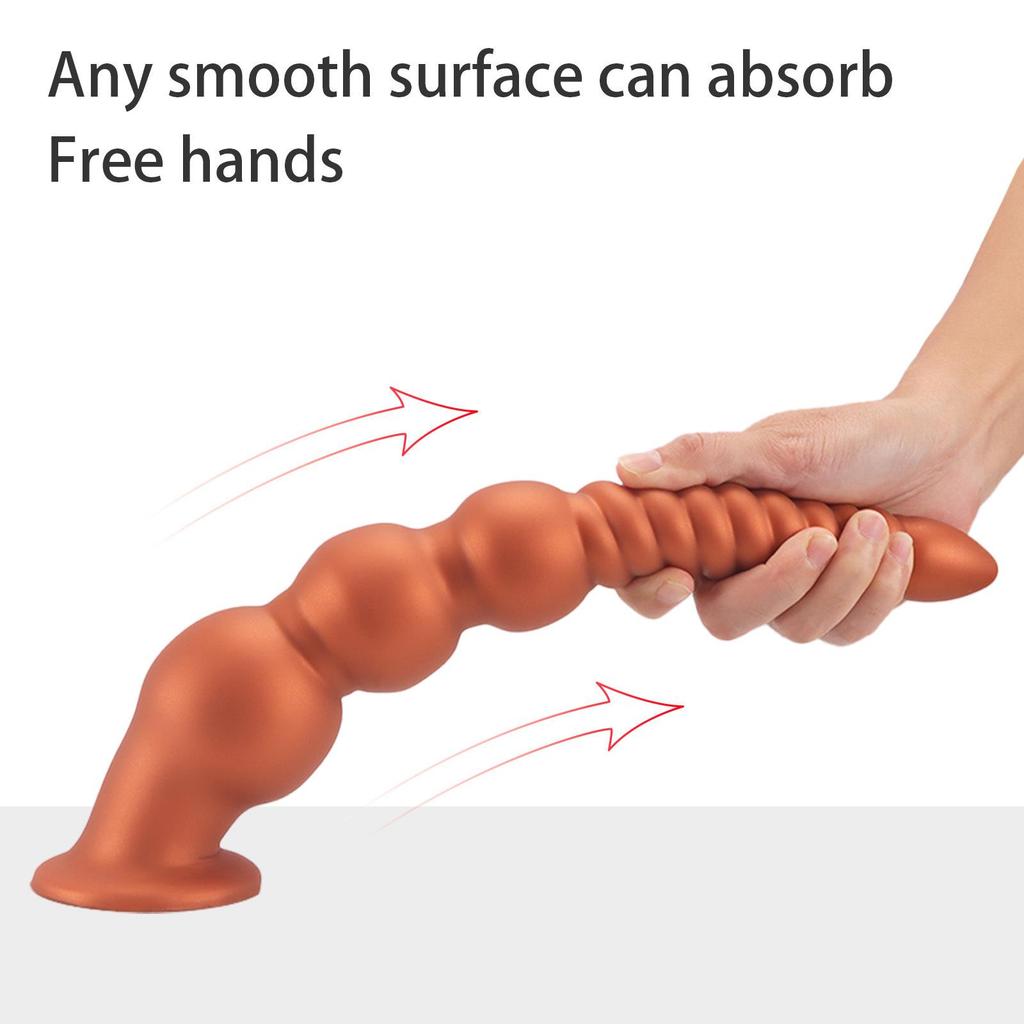 Silicone Threaded Gradient Bead Anal Plug - Alternative Toy for Adults