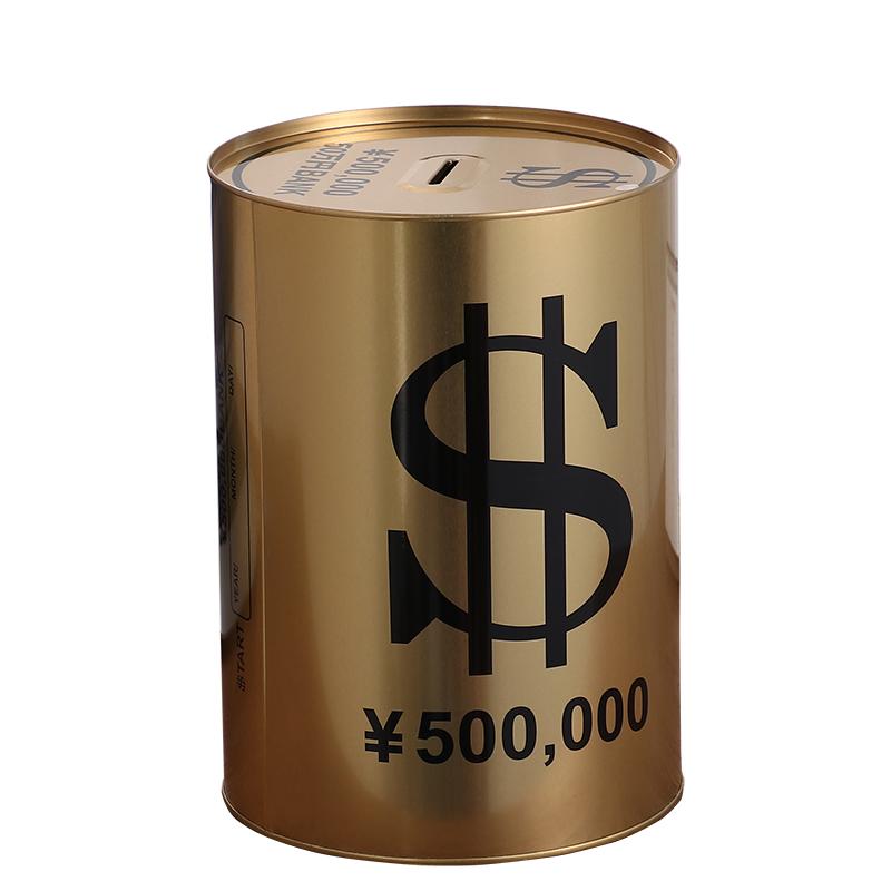 Luxury Large Piggy Bank for Adults Gold Big Money Saving Box Coin Bank Savings Period Children Money Organizer Coins 365 Days