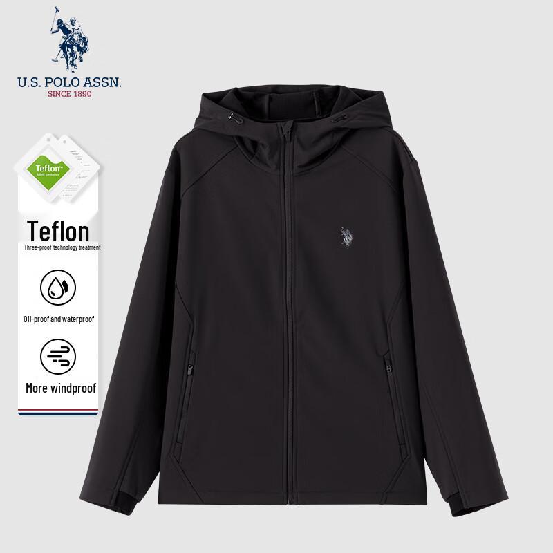 НАС. АССН ПОЛО. Мужская уличная ветровка с капюшоном M