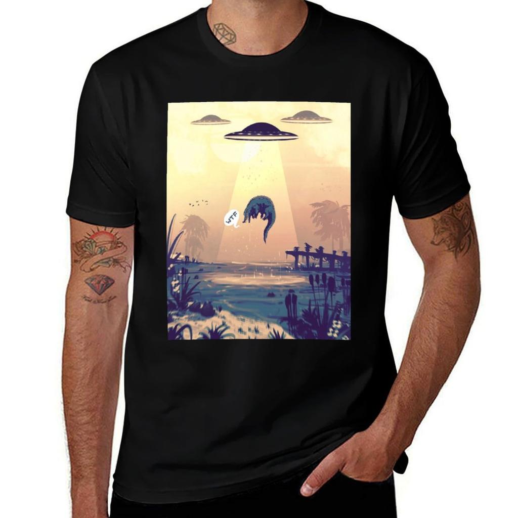 UFO WTF2 TShirt Basic Solid Color Short Sleeve TShirt