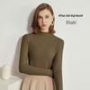 Women's Hyaluronic Acid Thermal Slimming Long Sleeve T-Shirt - Half High Neck, Autumn/Winter Base Layer