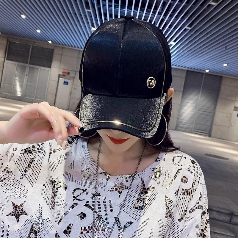 

Mercerized cotton hat, women s baseball cap, gold M standard cap, casual trend brand one size fits all рожевий