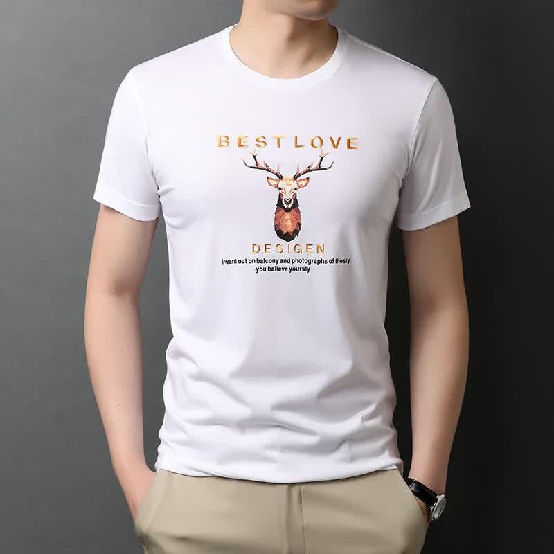 IMAGINEX Men s Business Casual Round Neck Short Sleeve T-Shirt S