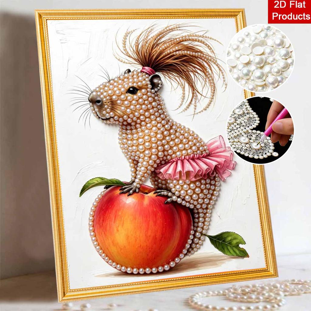Capybara pearl painting handmade DIY 5D creative ornaments living room home decoration painting