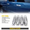 Set of 4 Car Door Handle Covers Full Set Chrome For 2002-2008 Dodge Ram 1500