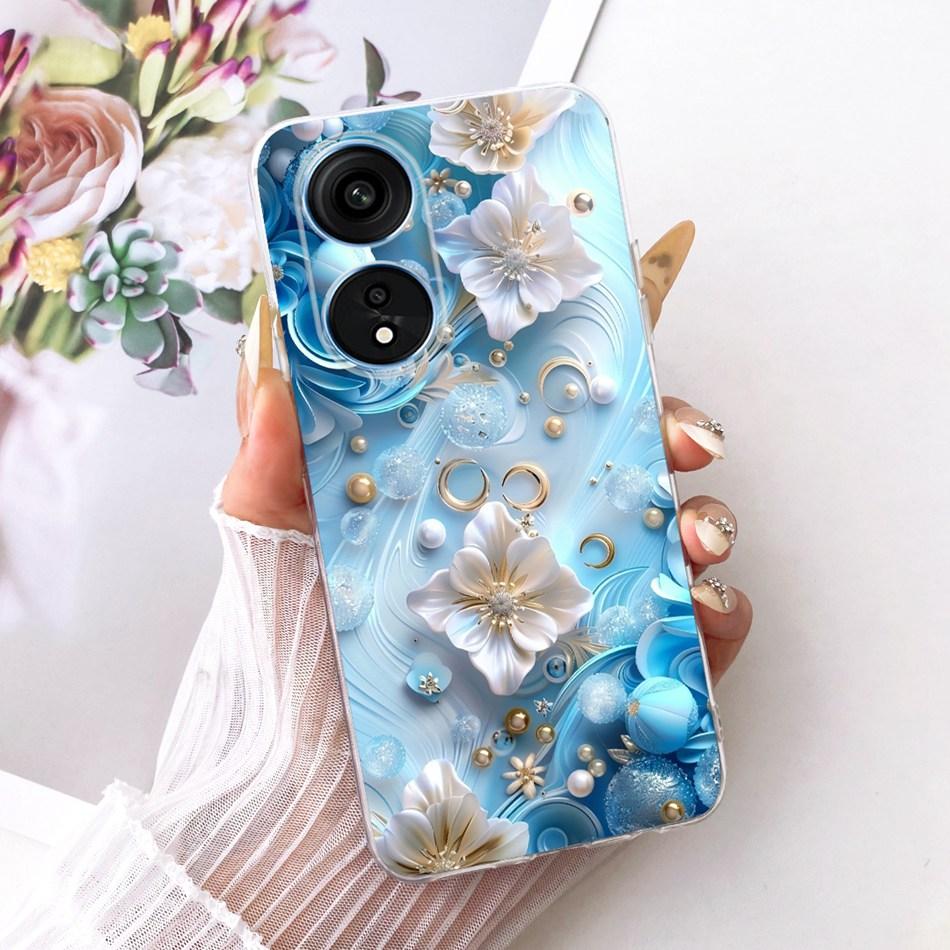 For OPPO Reno8 T 5G CPH2505 / Reno8 T CPH2481 (Reno 8T 4G) Cute Flower Butterfly Cat Painted Case Soft Silicone TPU Phone Cases