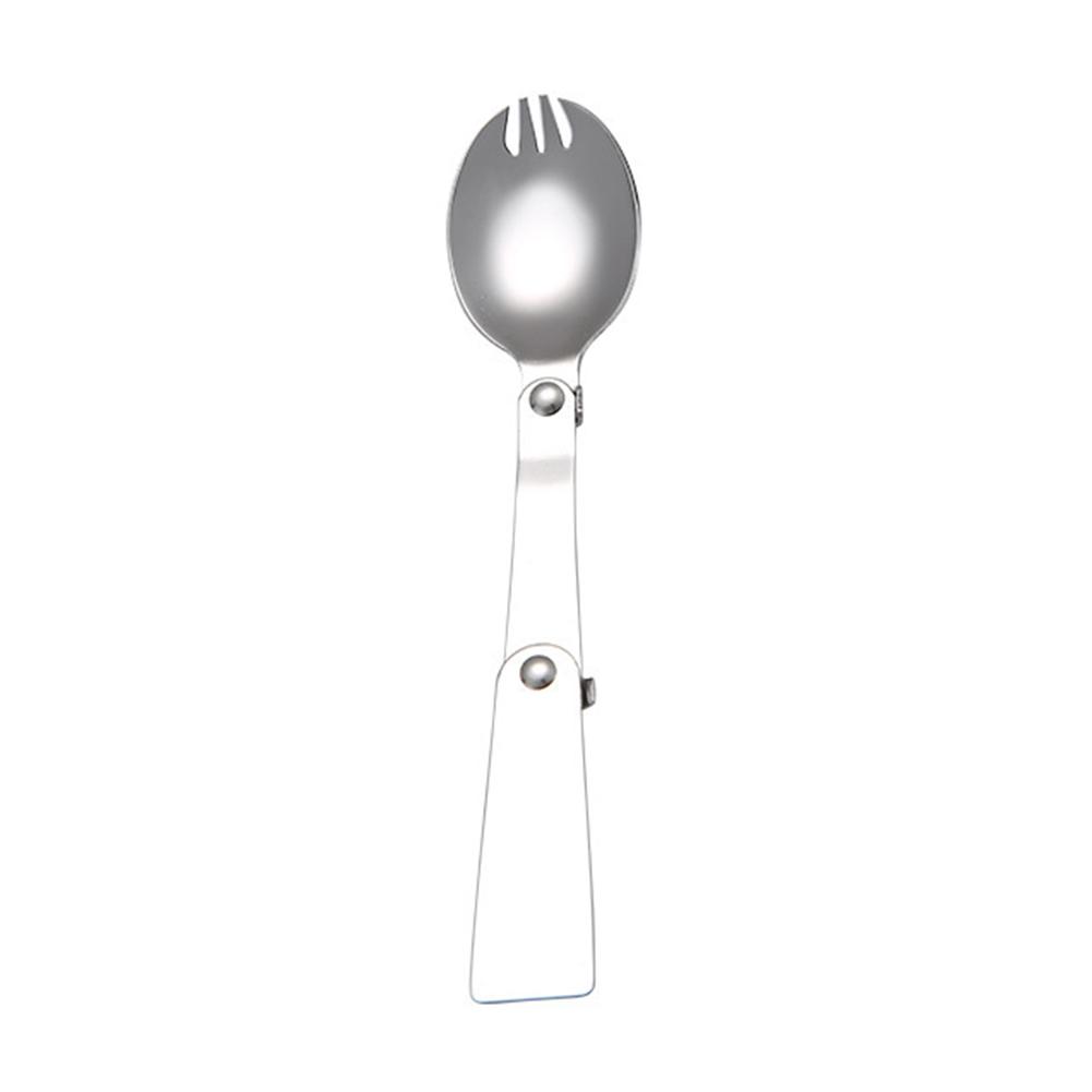 304 Stainless Steel Solding spoon Creative Tableware Outdoor Portable Three-Fold Spoon Fork Travel Folding Spoon Storage Box