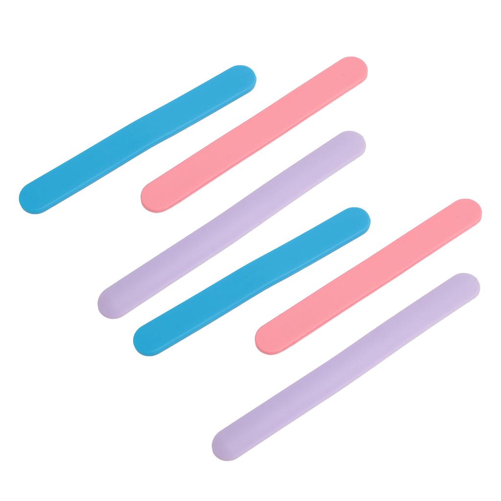 6PCS Silicone Wax Stick Nonstick Reusable Cosmetic Spatula Facial Mask Stirring Rod for Hair