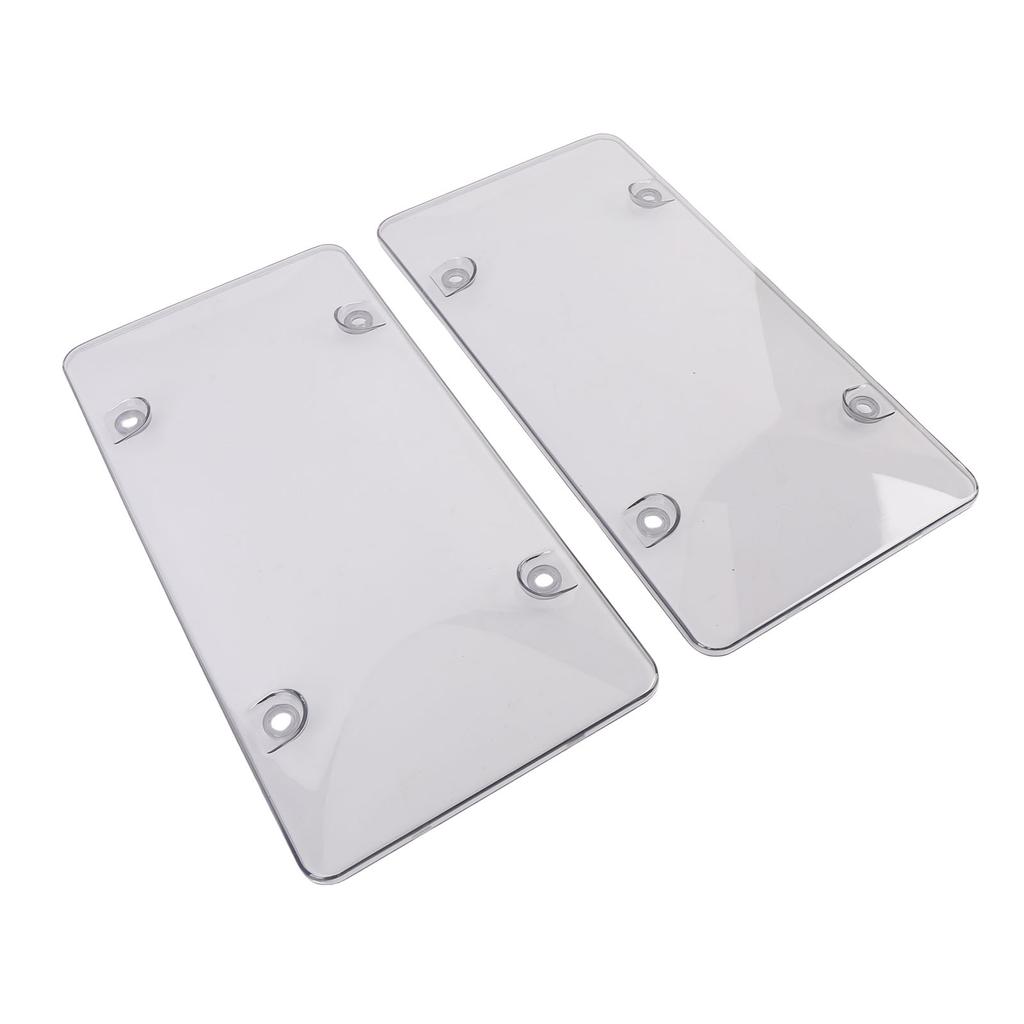 2 Stück 12x6 Zoll Kennzeichenabdeckung Klarer Schutz Kennzeichenhalter Schild Universelle Passform für US