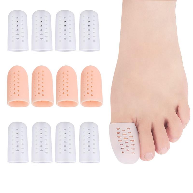 

Silicone Closed-Toe Sleeves and Separators with Holes for Toes, Fingers, and Corns Medium телесный
