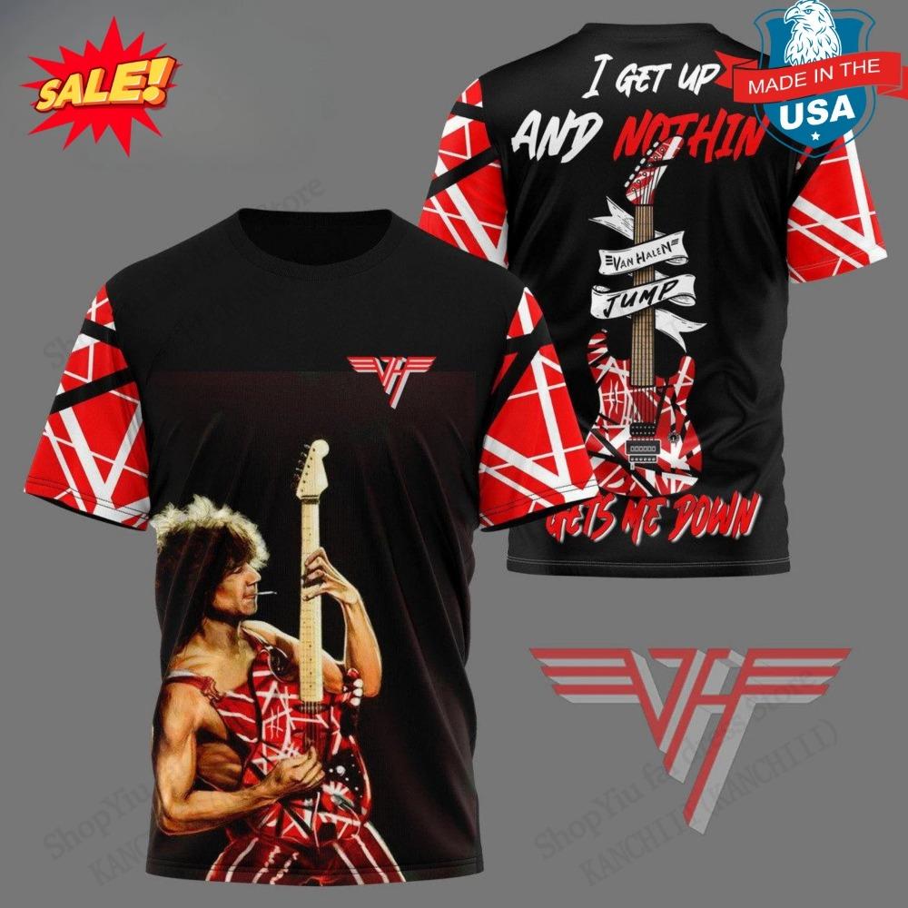 New Rock Star VAN HALEN Band 3d Print T-shirt Men Women Fashion Casual Short Sleeve Tshirt Kids Hip Hop Tops Tees Mens Clothing