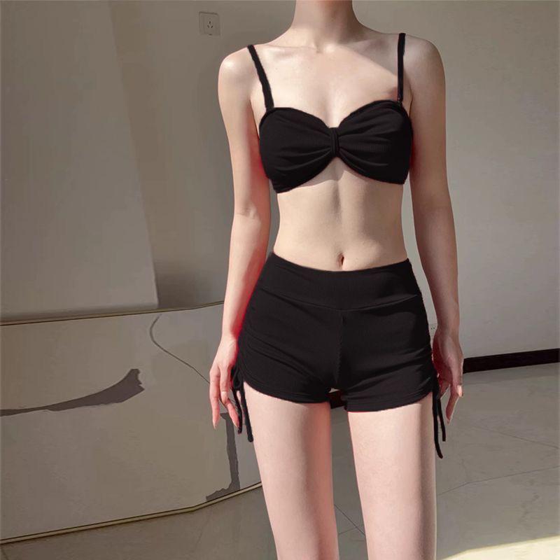 2025 Korean-Style Women's Tummy Control Slimming Three-Piece Swimsuit