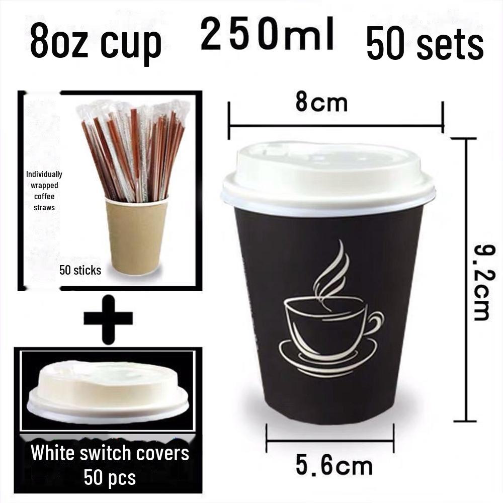 

Изолированный одноразовый бумажный стаканчик для кофе и чая с крышкой, термостойкий для горячих напитков.