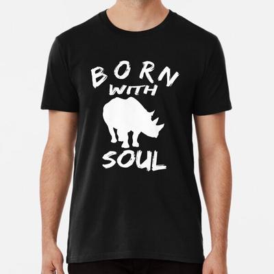 BORN WITH RHINO SOUL 2 T-Shirt S-5XL Meilleur T-Shirt