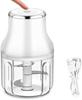 USB Rechargeable Electric Kitchen Chopper 250ml with 3 Blades & 2 Speeds, Mini Onion Chopper for Fruits Vegetables Nuts Meat Baby Food Sauces