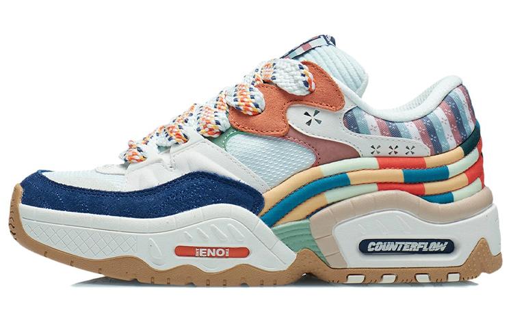 Li Ning CF Низкие Повседневные Кроссовки Женские Тонкие Чаша Синие AGCR438-1 39