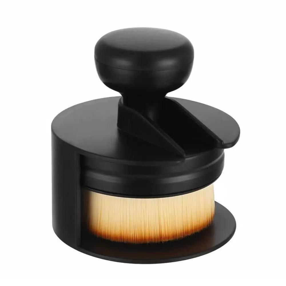 Plastic Stamp Foundation Brush Handheld Nail Dusting Brush Professional Flat Makeup Brush  Makeup
