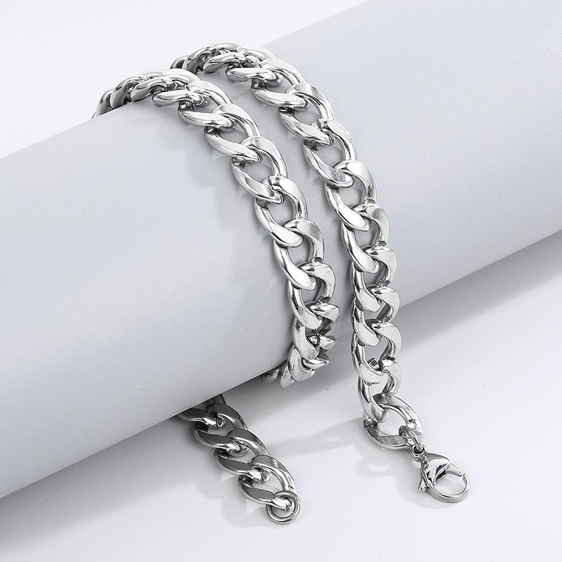 Simple Stainless Steel Grinding Chain Hiphop Necklace Street Hip Hop Titanium Steel Tide Jewelry Nk Chain