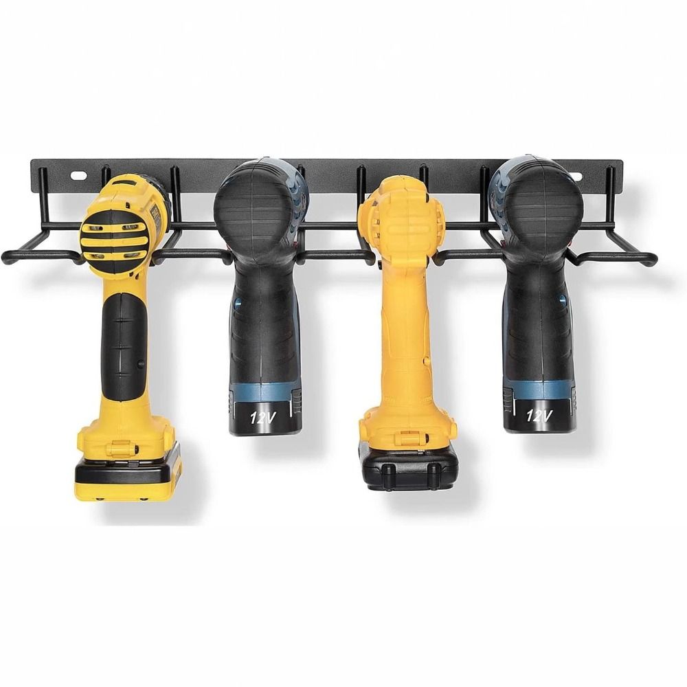 Heavy Duty Power Tool Rack Wall Mounted Power Storage Shelf Premium Electric Drill Holder Garage