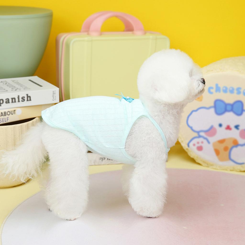 Spring and Summer 2023 Dog Clothes Pet Clothes Teddy Is Suitable for Summer Home Sling Pet Clothes.